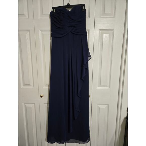 David's bridal size 4 women's navy blue formal dress - Picture 1 of 12